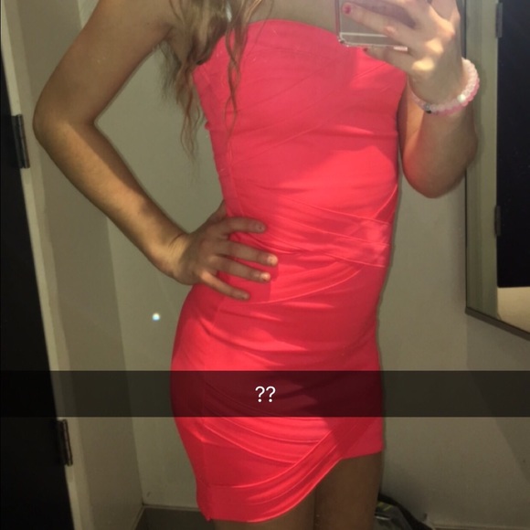 Tight pink dress