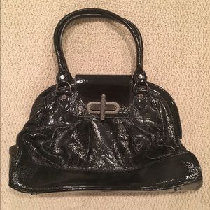 Alexis Hudson Madeline Black Patent Handbag