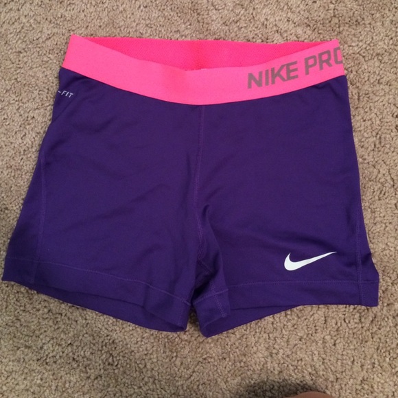 Purple NIKE Pro spandex
