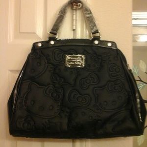 Hello kitty large embossed leather bag