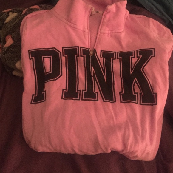 Pink quarter zip