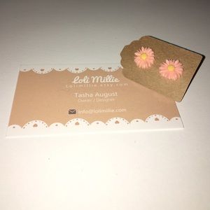 Pink daisy earrings