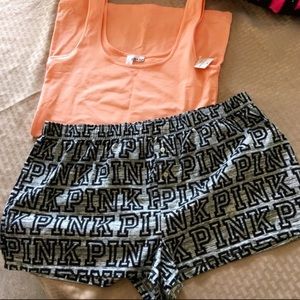 SOLD‼️ VS PINK Logo Sleep Shorts