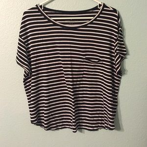 black & white striped shirt