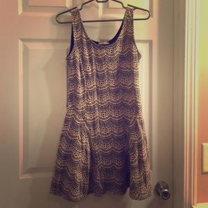 Cream Fit & Flare Dress