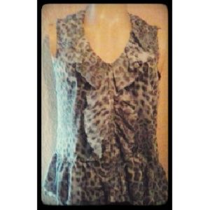 NWT New York & Co. Animal Print blouse xl