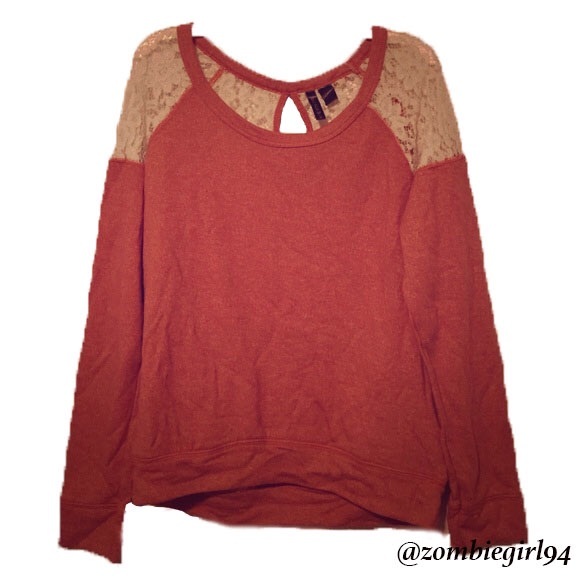 Knit and lace sweater
