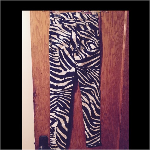 Zebra print 5 pocket jeans - Picture 2 of 3