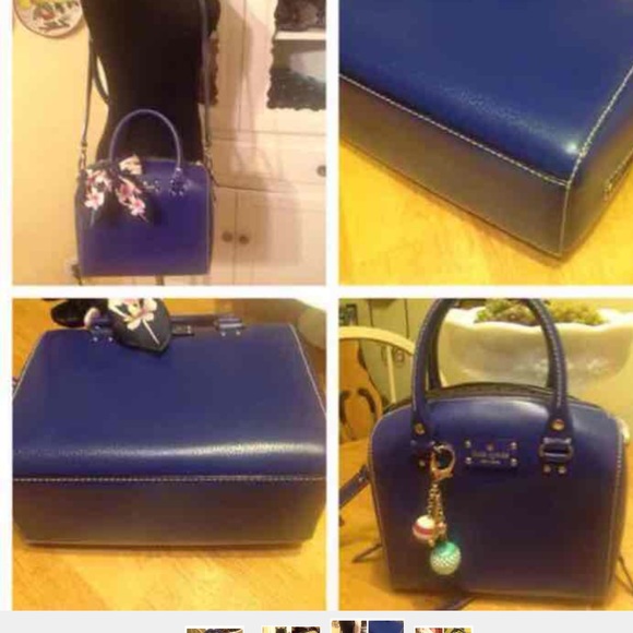 X SOLD Kate Spade Wellesley Alessa Holiday Blue X - Picture 2 of 4