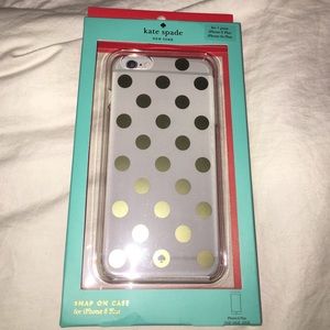 Let's spade gold poka dot 6/6s PLUS phone case