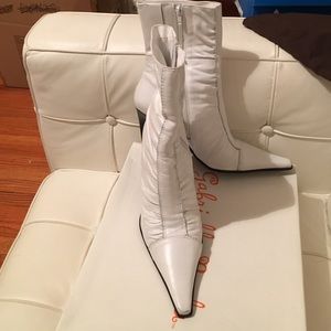 Style and Class....White pointed toe ankle boot