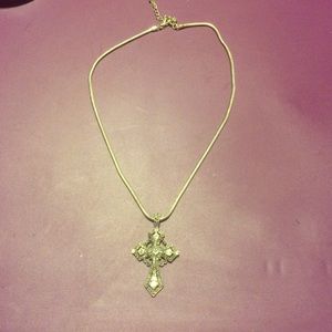 Silver cross necklace