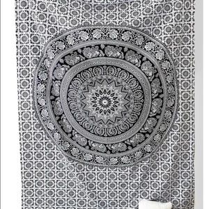 Black and white tapestry