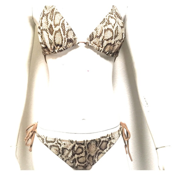 Hand Made Los Angeles  Designer Snake Print Bikini