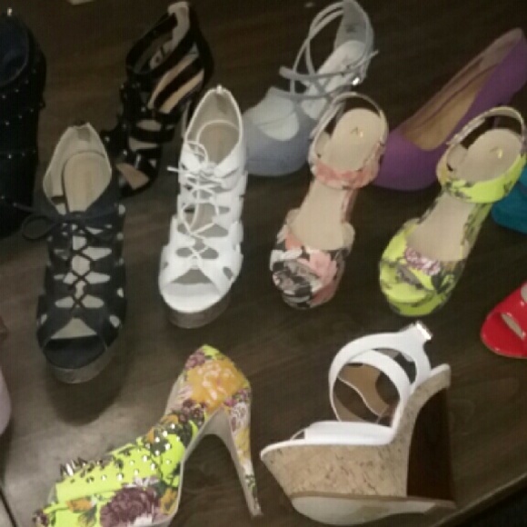 All brand new pumps and wedges! All size 9!!!