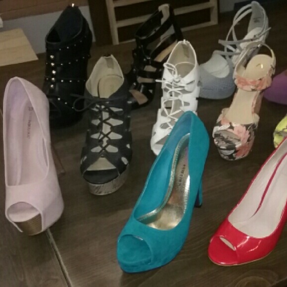 All brand new pumps and wedges! All size 9!!!