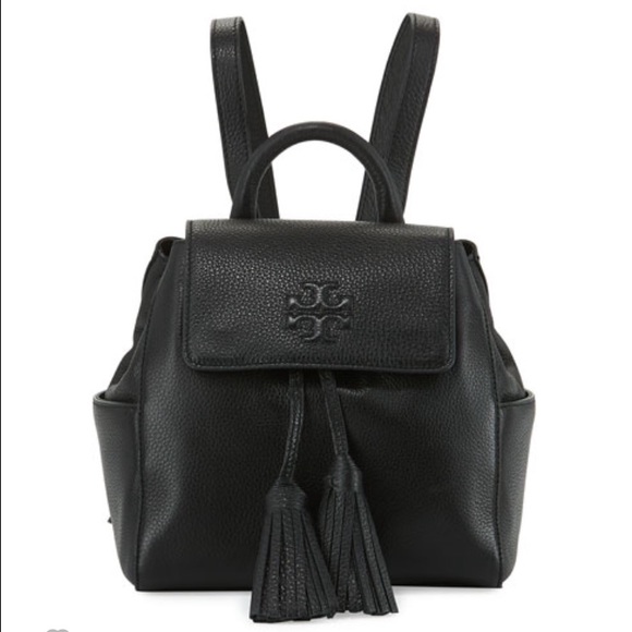 Tory Burch Handbags - Tory Burch Thea Mini Backpack w/ Tassels, Black