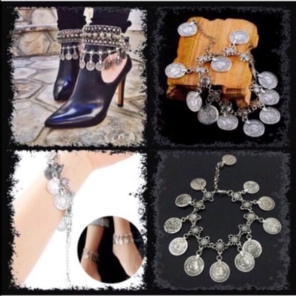 Boho Turkish Coin Anklet - Picture 2 of 3