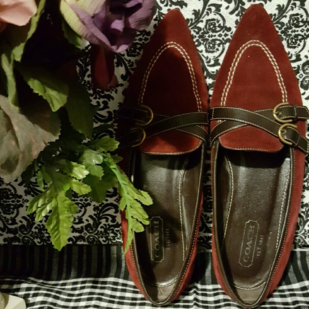 COACH SUEDE LEATHER FLATS - Picture 7 of 8