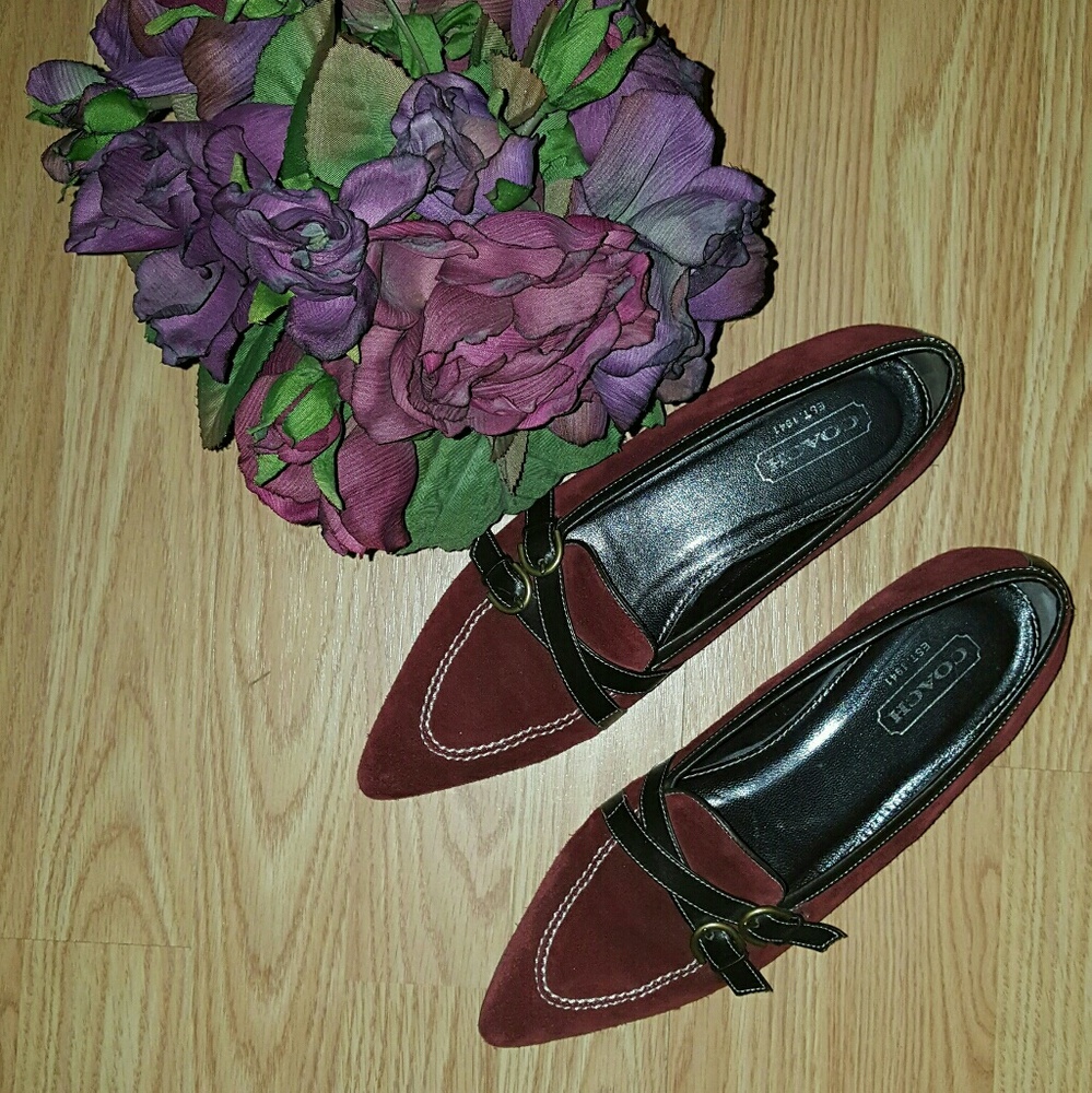 COACH SUEDE LEATHER FLATS - Picture 8 of 8
