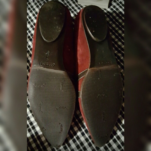 COACH SUEDE LEATHER FLATS - Picture 6 of 8