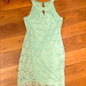 Mint lace dress
