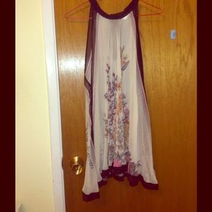 CLEARANCE NWOT Sheer floral silk swing mini dress