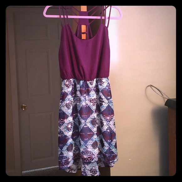 Purple high-low flowy dress!