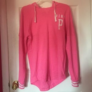 Pink varsity hoodie