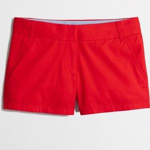 J.Crew red chino shorts