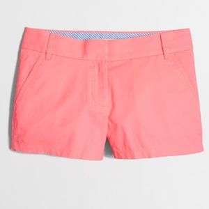 J.Crew neon flamingo Chino shorts
