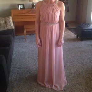 BCBG long pink dress