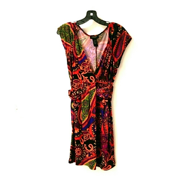 Alyn Paige Multicolor Faux Wrap Dress sz 11/12