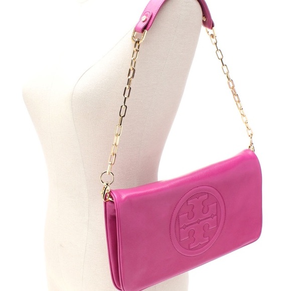 🆕SOLD! Tory Burch Reva Bombe, luggage Leather NWT - Picture 4 of 4