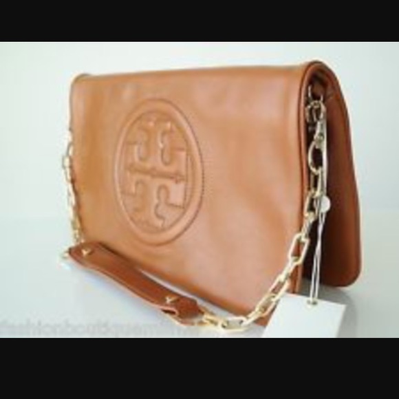🆕SOLD! Tory Burch Reva Bombe, luggage Leather NWT - Picture 2 of 4