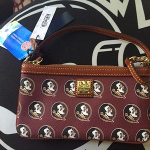 New with tags FSU logo Dooney and Burke wristlet