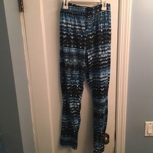 Blue Aztec print pants