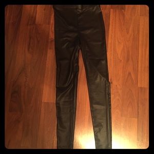 Forever 21 leather leggings- size small