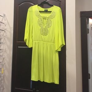 Bebe Lime Green Beaded Dress
