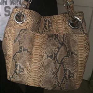 Steve Madden snakeskin embossed Tote