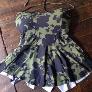 Anthropologie Peplum Swim Top