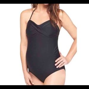 Liz Lange Maternity Twist Front One-Piece Swimsuit