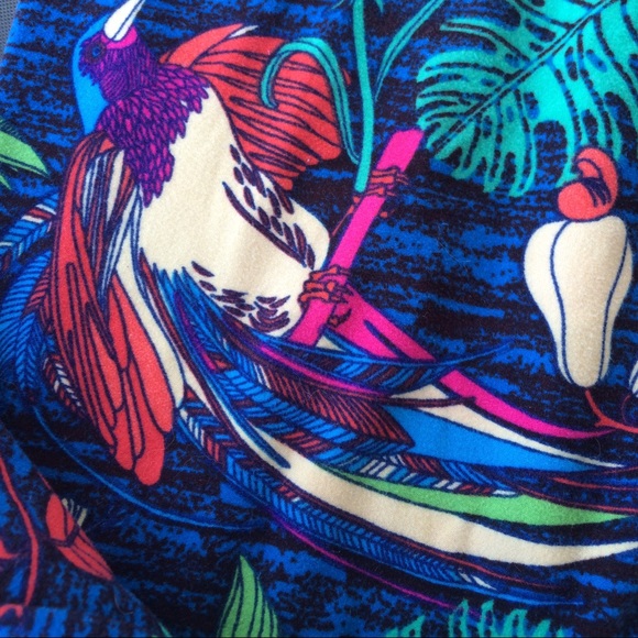 LuLaRoe OS leggings tropical bird print UNICORN!