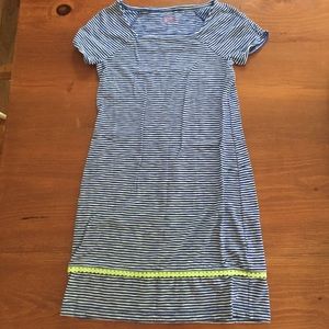 Vineyard Vines Blue and White Stripe Jersey Dress