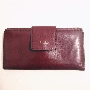 Plum Fossil Wallet