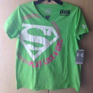 NWT Under Armour Superman T-Shirt YXL