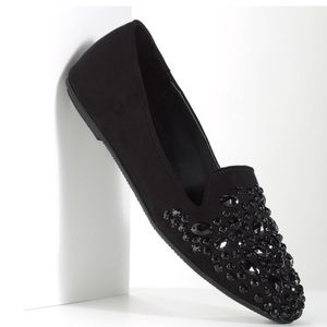 Embellished Smoking Flats