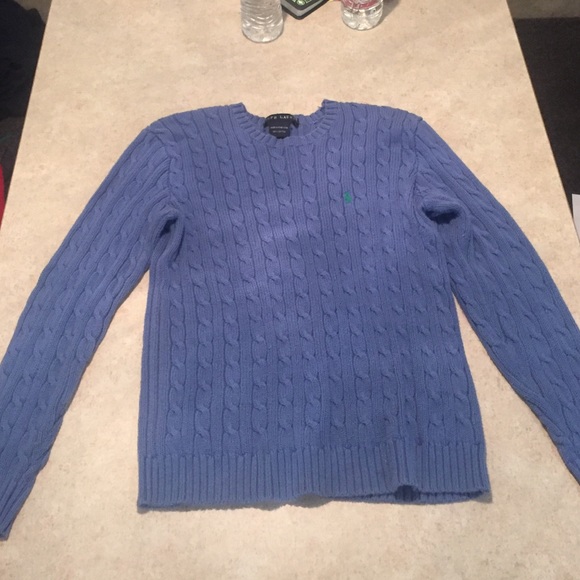 Blue polo sweater
