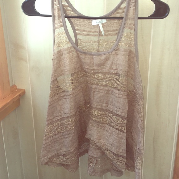 Brown and Gold Tank Top