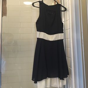 Fitted navy blue dress!